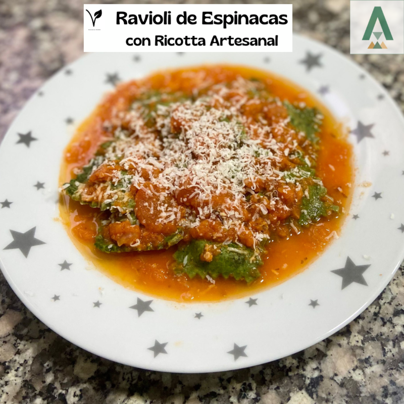 Ravioli de Espinacas con Ricotta Casera