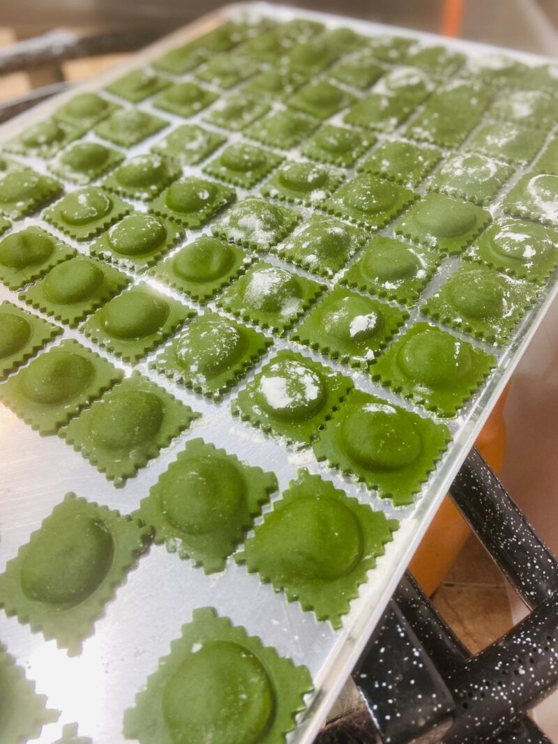 Ravioli de Espinacas con Ricotta Casera
